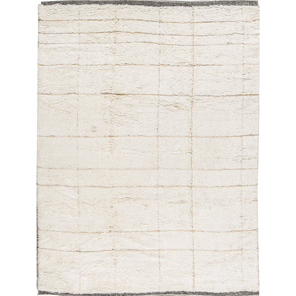 Bokara Rug Co., Inc. HandKnotted HighQuality Ivory and Gold Area Rug